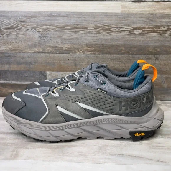 Hoka One One Anacapa Low GTX Mens 14 Grey Waterproof Hiking Shoes 1122017 CSHR - Picture 4 of 9